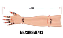 HYPER- REALISTIC AIR BRUSHED SILVER LADIES OPERA GLOVES