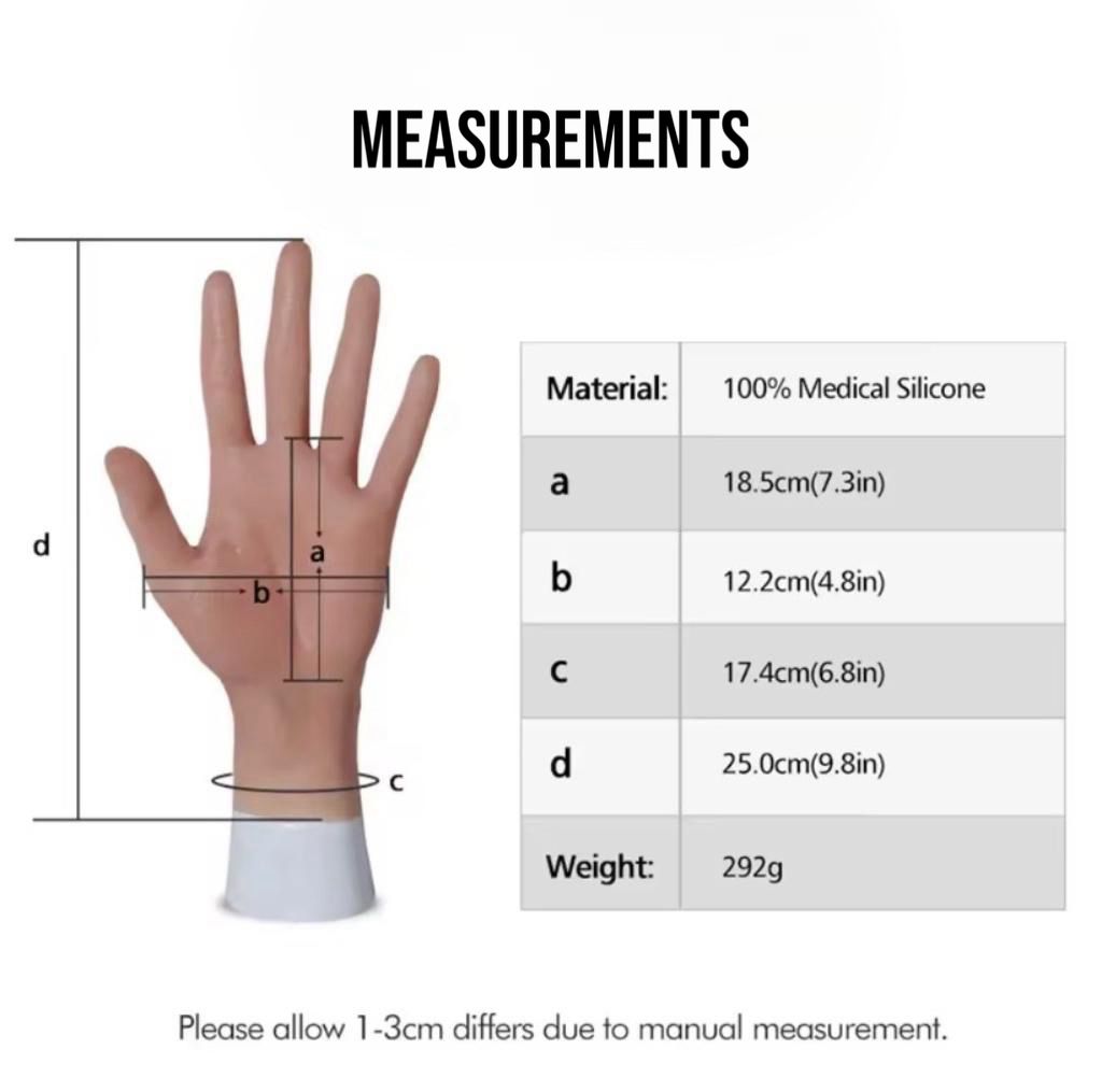 ULTRA-REALISTIC TRANSLUCENT HD WHITE POWDERED WOMEN’S MID-FOREARM GLOVES