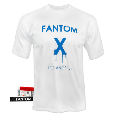 FX oversized short sleeve white shirt with blue original logo