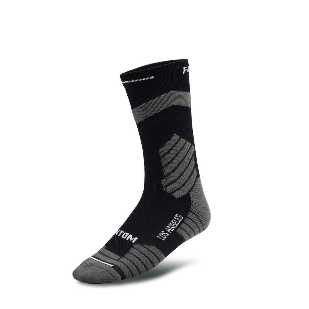 MEN'S BLACK SOCKS WITH GRAY TRIM