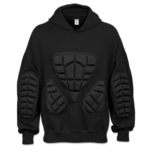 SK8 OR DIE PADDED BLACK HOODIE