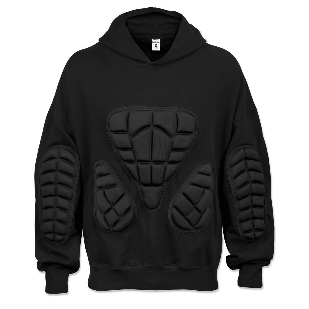 SK8 OR DIE PADDED BLACK HOODIE