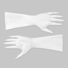 HYPER-REALISTIC MATTE WHITE WOMEN’S MID-FOREARM GLOVES