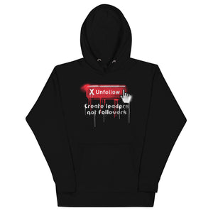 Men's FX Hoodie "Unfollow" design (Black)