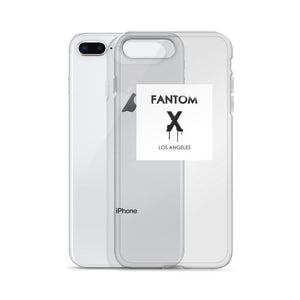 Black FX logo on white background iPhone Case