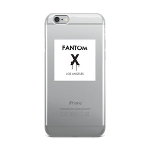 Black FX logo on white background iPhone Case