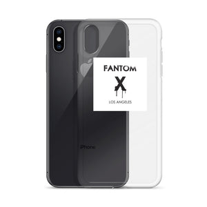 Black FX logo on white background iPhone Case