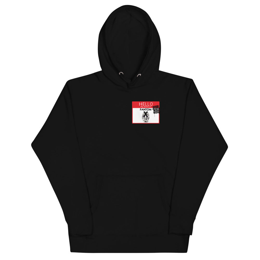 Men's Hello My Name Is FX Sticker Logo Hoodie