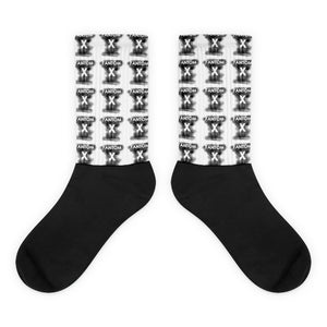 FX BLACK SPRAY ALL OVER STENCIL LOGO Socks