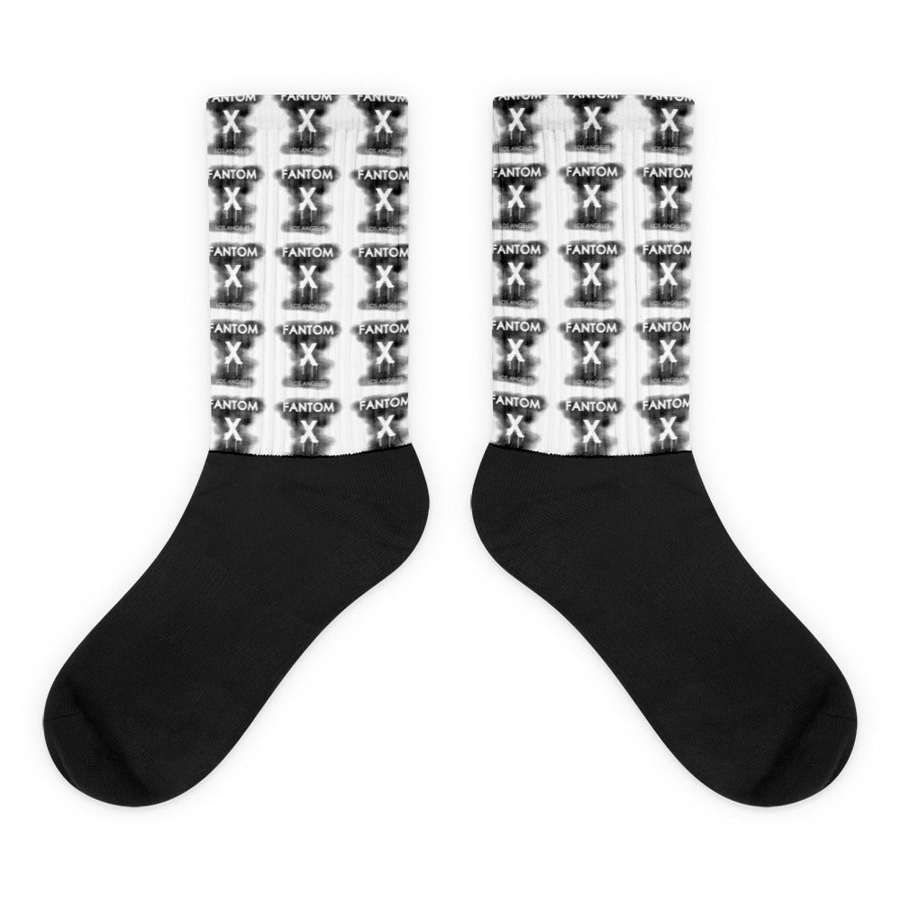 FX BLACK SPRAY ALL OVER STENCIL LOGO Socks