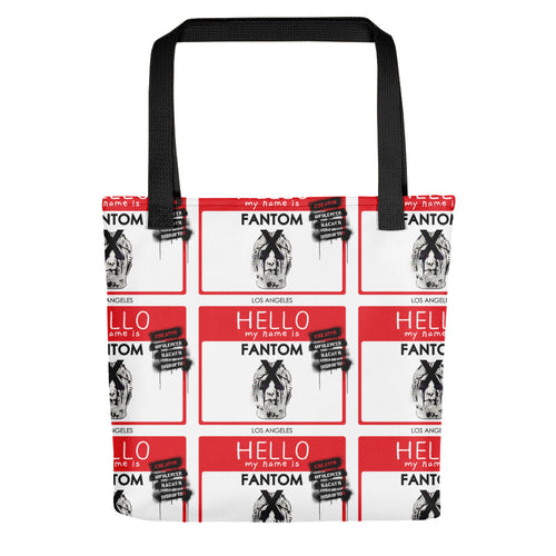 All-Over Hello My Name Is FX Sticker Tote bag