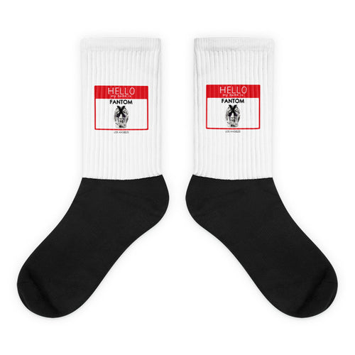 Hello My Name is FX sticker Socks