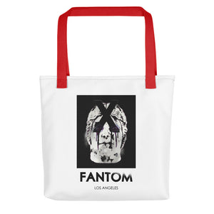 FX MASK ON BLACK BACKGROUND STENCIL Tote bag